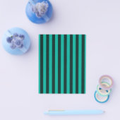 Turquoise Verticale Strepen Pas Aan! Flyer (Enkel)