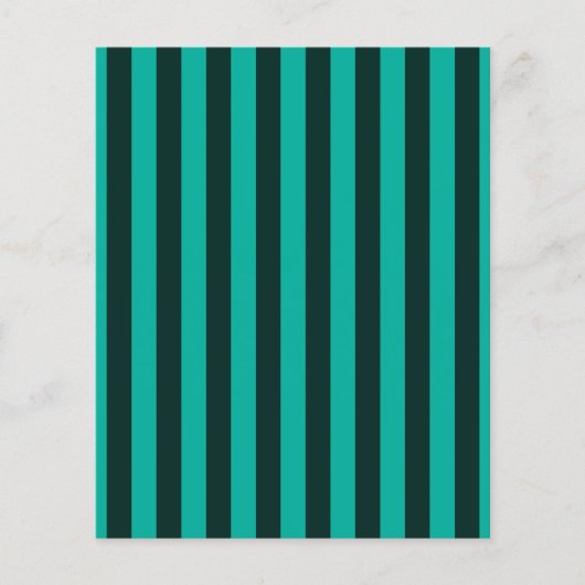 Turquoise Verticale Strepen Pas Aan! Flyer (Voorkant)