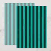 Turquoise Verticale Strepen Stijl Decor (Voorkant / Achterkant)