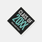 Turquoise Vet Moderne Afstuderen ELK JAAR Servet (Hoek)