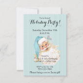 Turquoise  Victoriaans kerstman Kaart (Voorkant)