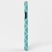 Turquoise Vierblad Custom Naam Case-Mate iPhone Case (Achterkant/rechts)