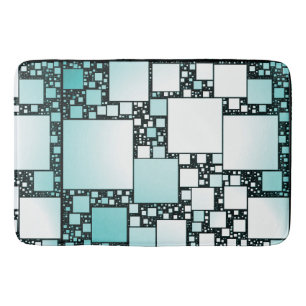 Turquoise vierkante badmat