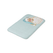 Turquoise Vintage Victoriaanse Kerstman Shabby Badmat (Gekanteld)