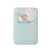 Turquoise Vintage Victoriaanse Kerstman Shabby Badmat (Voorkant Verticaal)