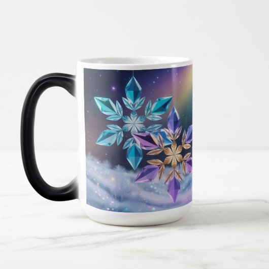 Turquoise Violet Crystals Morphing Mug Magische Mok (Links)