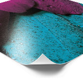 Turquoise Violet Feather Foto Afdruk (Hoek)