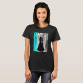 Turquoise Violin Champion Retro Design Orchestra V T-shirt (Voorkant volledig)