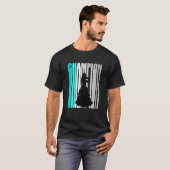 Turquoise Viool Kampioen Retro Design Orchestra V T-shirt (Voorkant volledig)