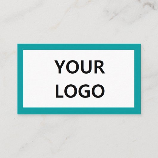 Turquoise Visitekaartje met Logo Uw Eigen Ontwerp (Voorkant)