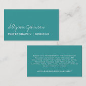 Turquoise Visitekaartjes (Voorkant / Achterkant)