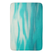 Turquoise Vloeibare Golvende Waterverf Schilderen  Badmat (Voorkant Verticaal)