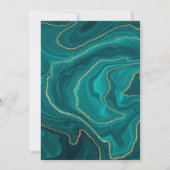 Turquoise vloeibare marmer Hartelijk dank Bedankkaart (Achterkant)