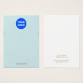 Turquoise Voeg Logo-Ketting-racelet display toe Visitekaartje (Voorkant /achterkant)