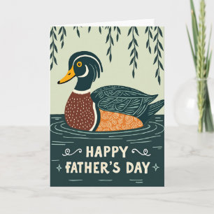 Turquoise Vogel Vaderdag Kaart