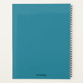 turquoise vogelplanner planner (Achterkant)