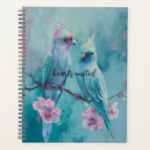 turquoise vogelplanner planner (Voorkant)