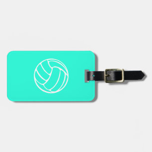 Turquoise Volleyball Bagagelabel