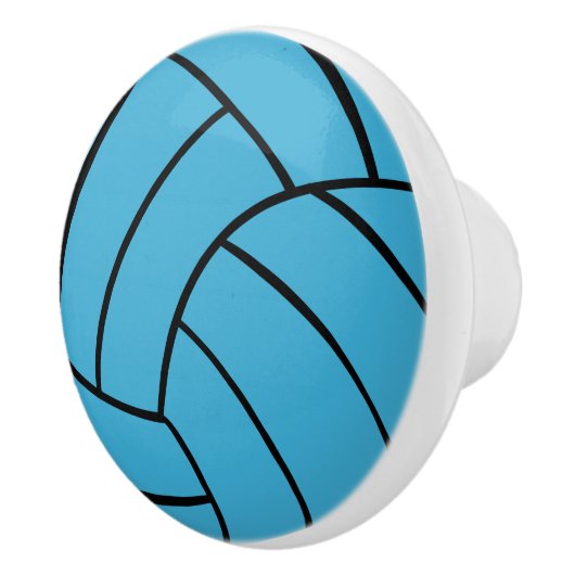 Turquoise Volleyball Ceramic Knob Keramische Knop (Rechts)