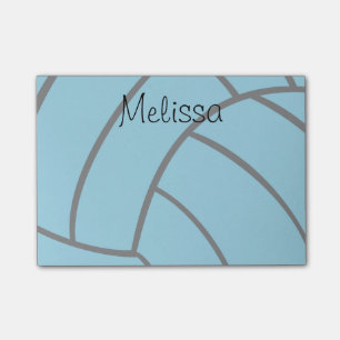 Turquoise Volleyball Custom Monogram Post-it Notes