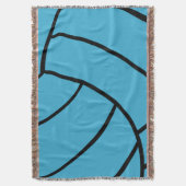 Turquoise Volleyball Throw Blanket Deken (Voorkant Verticaal)