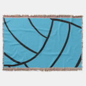 Turquoise Volleyball Throw Blanket Deken (Voorkant)