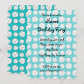 Turquoise volleyballetpatroon kaart (Voorkant / Achterkant)