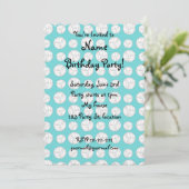 Turquoise volleyballetpatroon kaart (Staand voorkant)