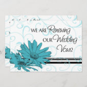 Turquoise Vow Renewal Ceremony Kaart (Voorkant / Achterkant)