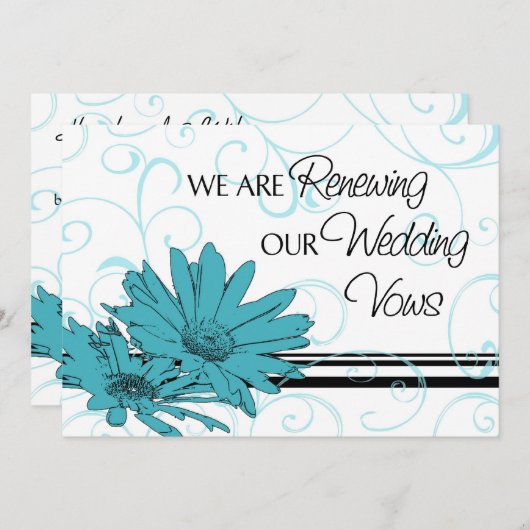 Turquoise Vow Renewal Ceremony Kaart (Voorkant / Achterkant)