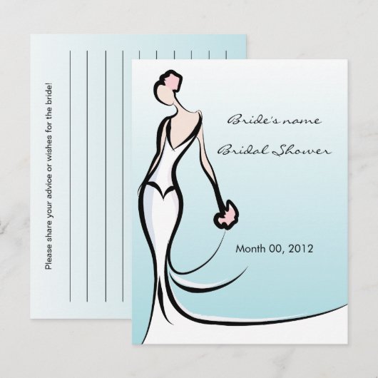 Turquoise Vrijgezellenfeest Advice Kaarten (Voorkant / Achterkant)