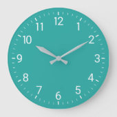 Turquoise Wall Clock Grote Klok (Voorkant)