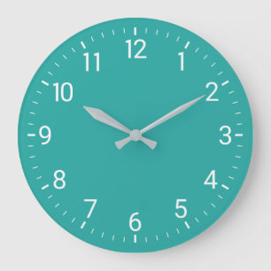 Turquoise Wall Clock Grote Klok