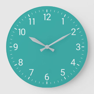 Turquoise Wall Clock Grote Klok