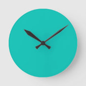Turquoise Wall Clock Ronde Klok (Voorkant)