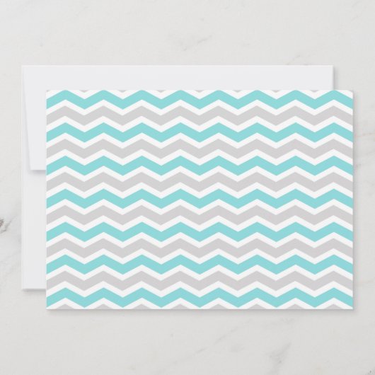 Turquoise walvissen baby shower verjaardagsfeestje kaart (Achterkant)