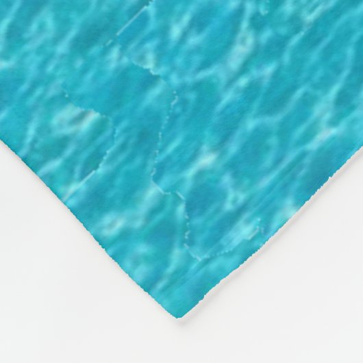 Turquoise Water Afbeelding Fleece Blanket (Hoek)