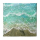 Turquoise Water Beach Ceramic Tegel Gift Tegeltje (Voorkant)