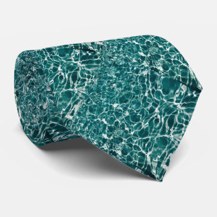 Turquoise Water Caustics Patroon Necktie Stropdas