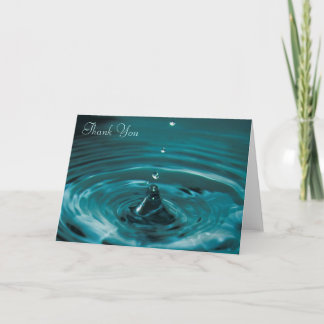 Turquoise Water Drop Bedankt