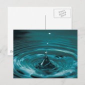 Turquoise Water Drop Briefkaart (Voorkant / Achterkant)