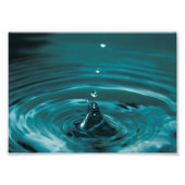Turquoise Water Drop Foto Afdruk (Voorkant)