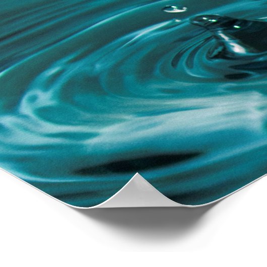 Turquoise Water Drop Poster (Hoek)