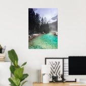 Turquoise water in Mojstrana, Slovenië Poster (Thuiskantoor)