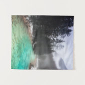 Turquoise water in Mojstrana, Slovenië Wandkleed (Voorkant (horizontaal))