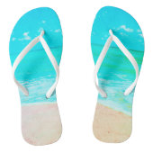 Turquoise Water Tropical Sand Beach Teenslippers (Voetbed)