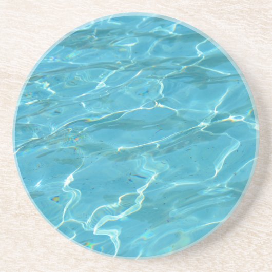 Turquoise Water Zandsteen Onderzetter (Voorkant)
