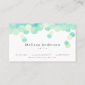 Turquoise waterbellen Moderne schoonmaakservice Visitekaartje (Achterkant)
