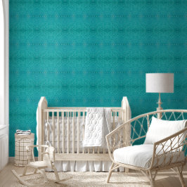 Turquoise wateren L-formaat patroon Behang