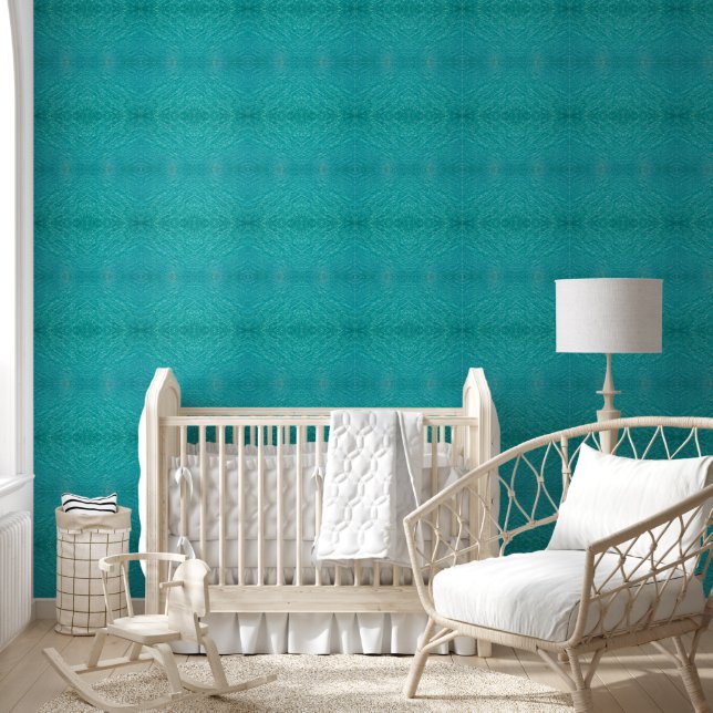 Turquoise wateren L-formaat patroon Behang (Kinderen)